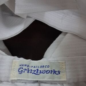 White Hand-Tailored Dress with Grizzlyworks Label